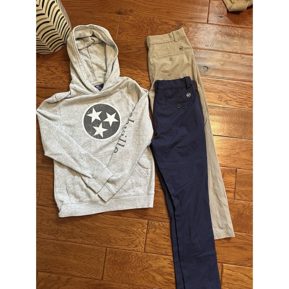 Vineyard Vines Boys Size M 12 14 Lot 3 Pcs Nashville Hoodie Performance Pants